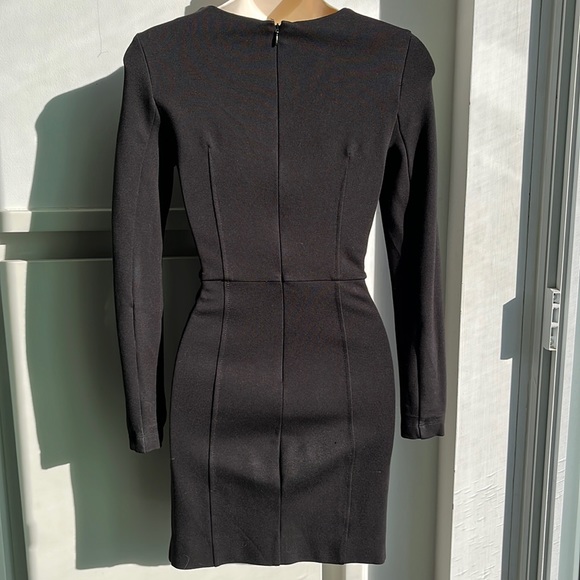 French Connection black long sleeve fitted dresss - Picture 3 of 5